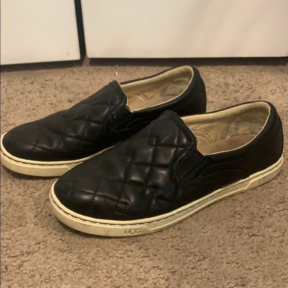 Ugg quilted leather slip on shoes